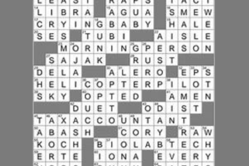 sinister gaze crossword clue